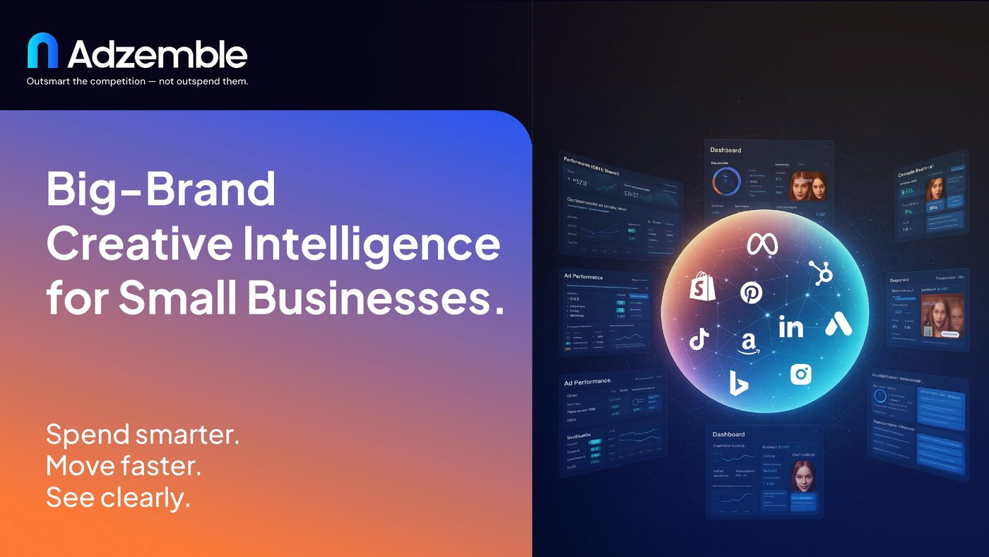 Title slide: Big-brand creative intelligence for small businesses
