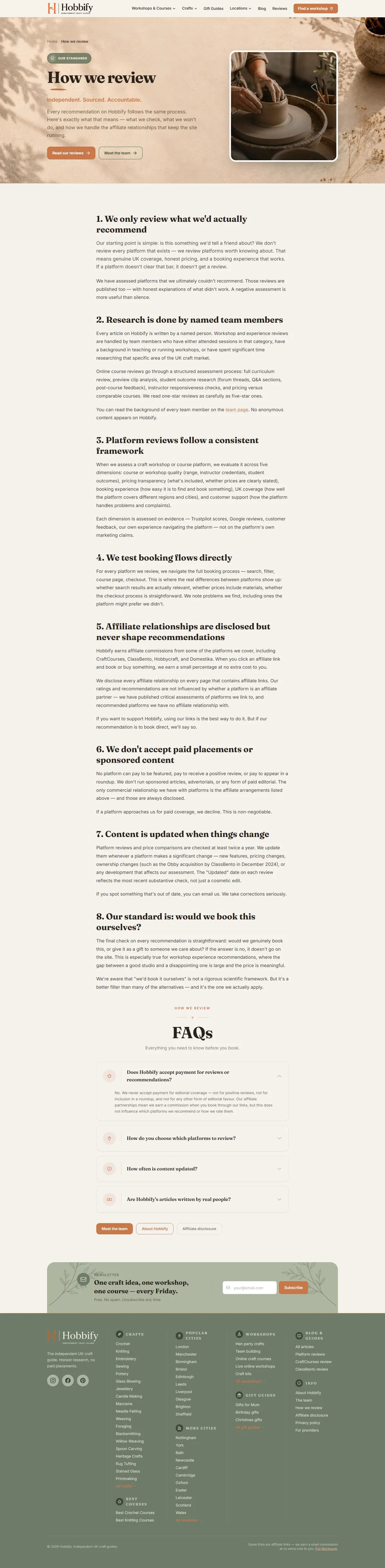 The published review methodology: the credibility layer of the affiliate model