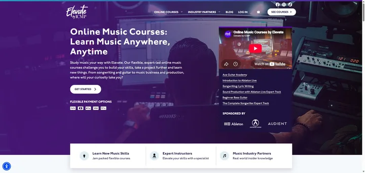 Elevate by ICMP: course catalogue